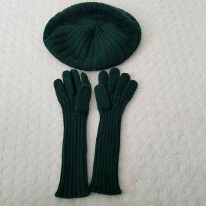 COPY - Isotoner Women's Beret Style Knit Winter Hat & Gloves 90s Vintage Forest…